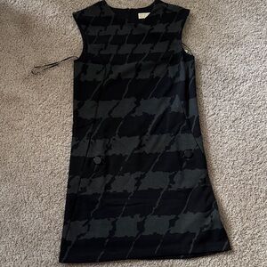 MICHAEL Michael Kors Black and Gray Houndstooth Mini Dress